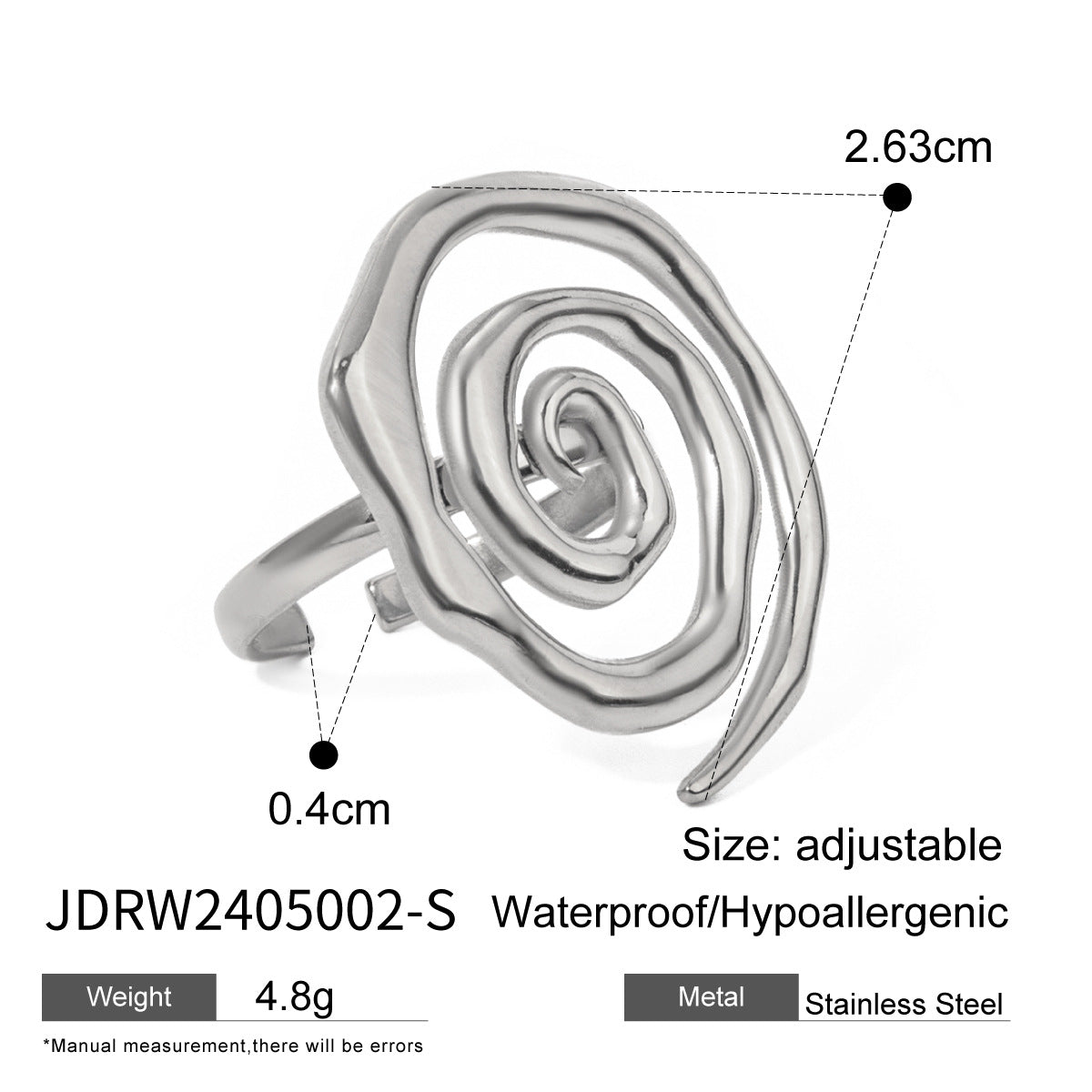 Kenzie Zircon Statement Ring - JDRW2405002-S [ZO39NW0V]