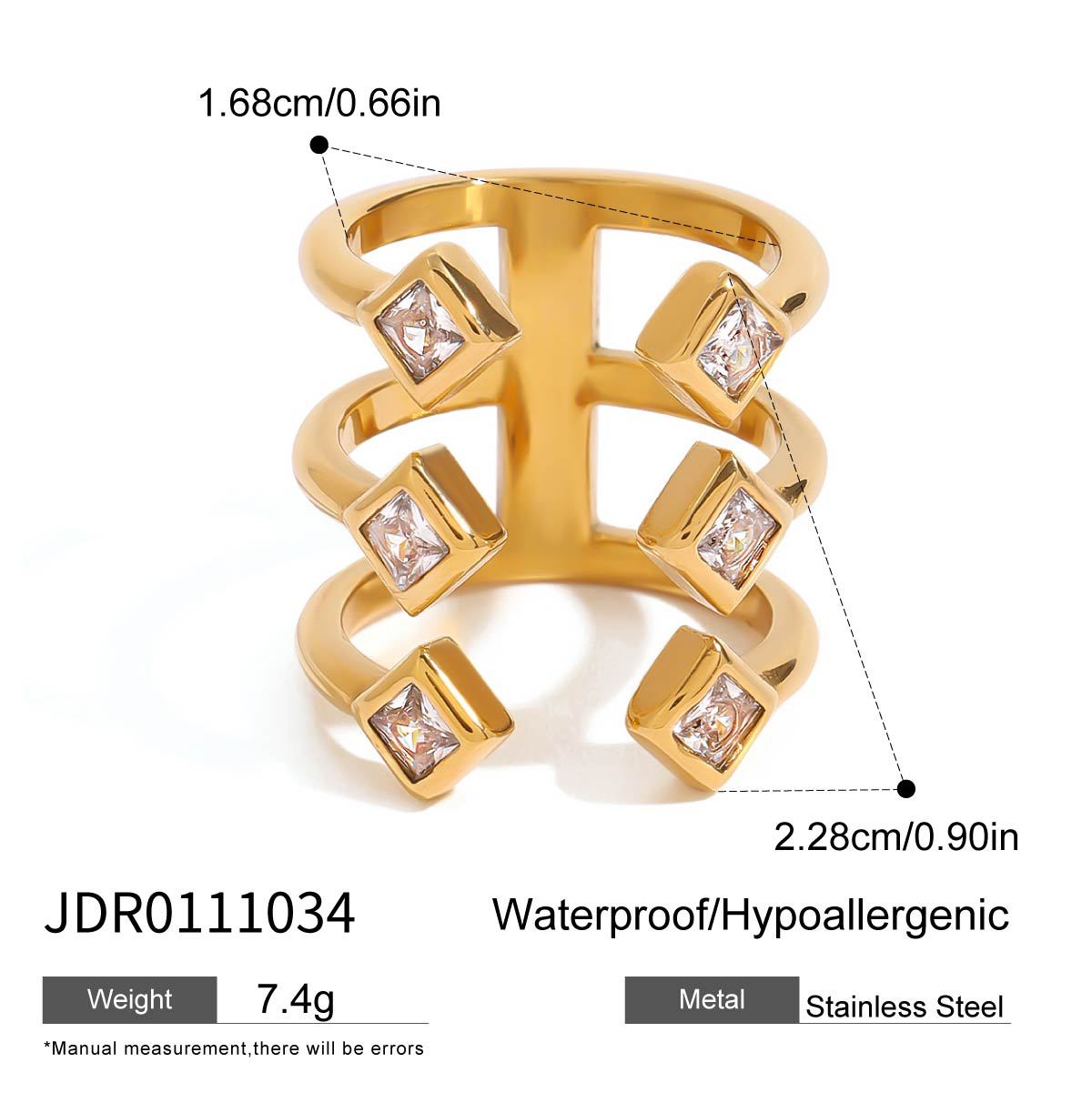 Aylee Geometric Stacked Ring - JDR0111034 [6DF28HCJ]