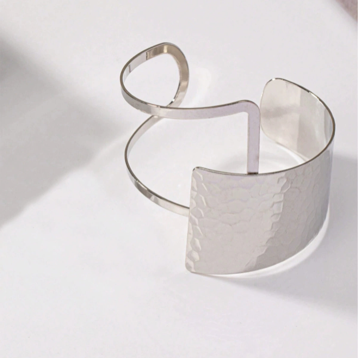 Karmen Wavy Statement Jewelry - Silver Bracelet