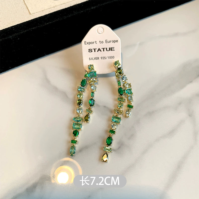 Allura Candy Green Gemstone Collection - Green Candy Short Earrings [A0W77UBD]