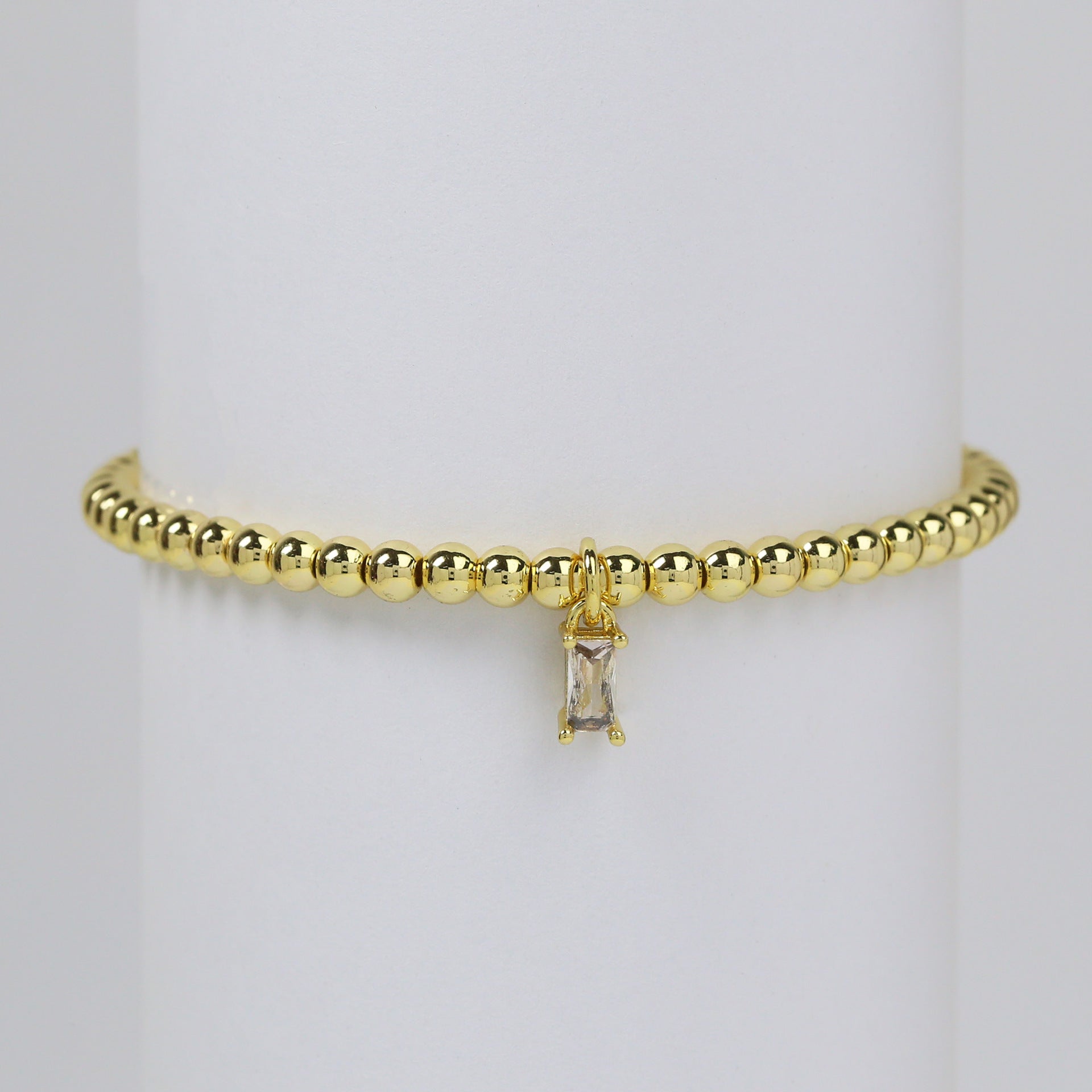 Ivyana Golden Birthstone Bracelet - April Bracelet [9L5R5IOB]