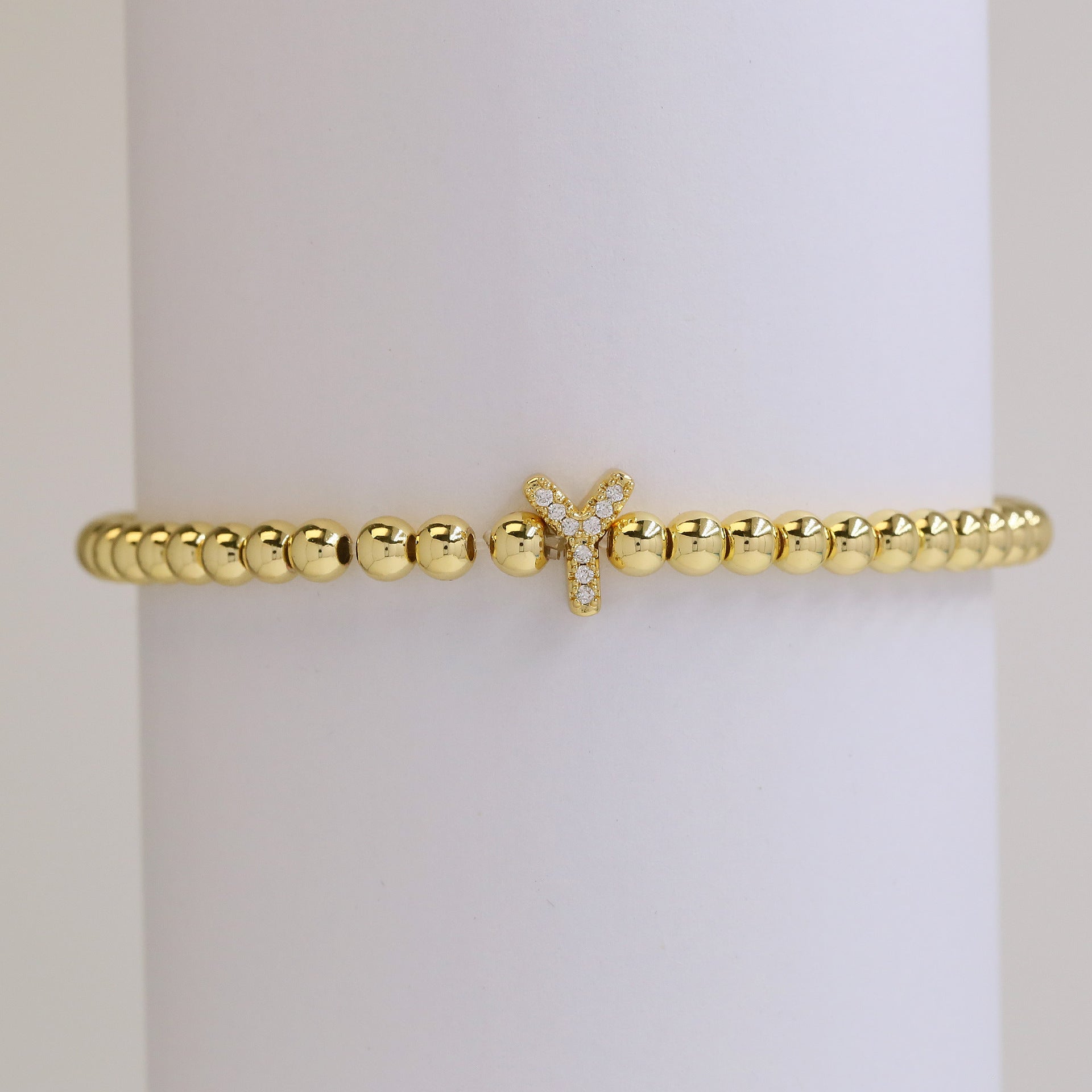 Mikah Micro-Inlay Initial Bracelet - Y [EVZ6DW0I]
