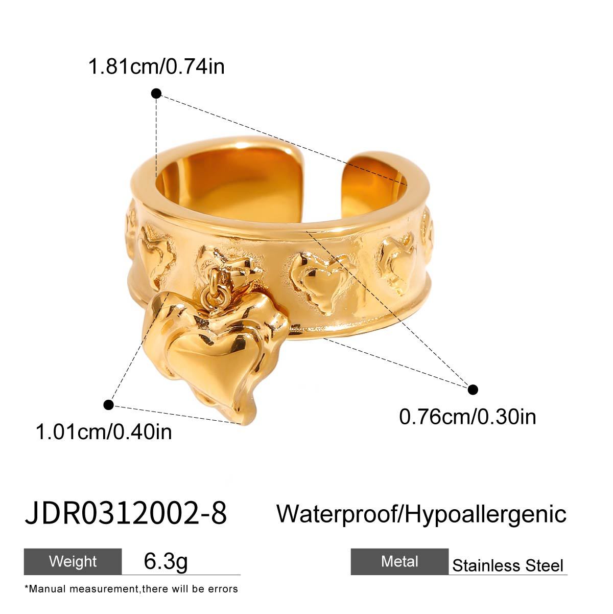 Adalin Stainless Love Ring - Ring Size 8 [PF4IYTRB]