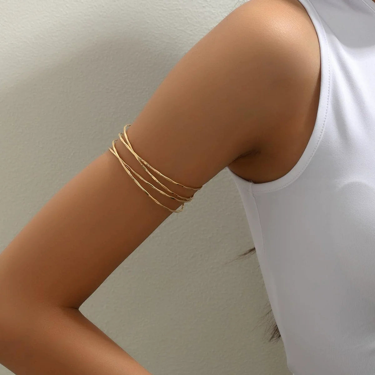 Charissa Layered Arm Cuff - Gold