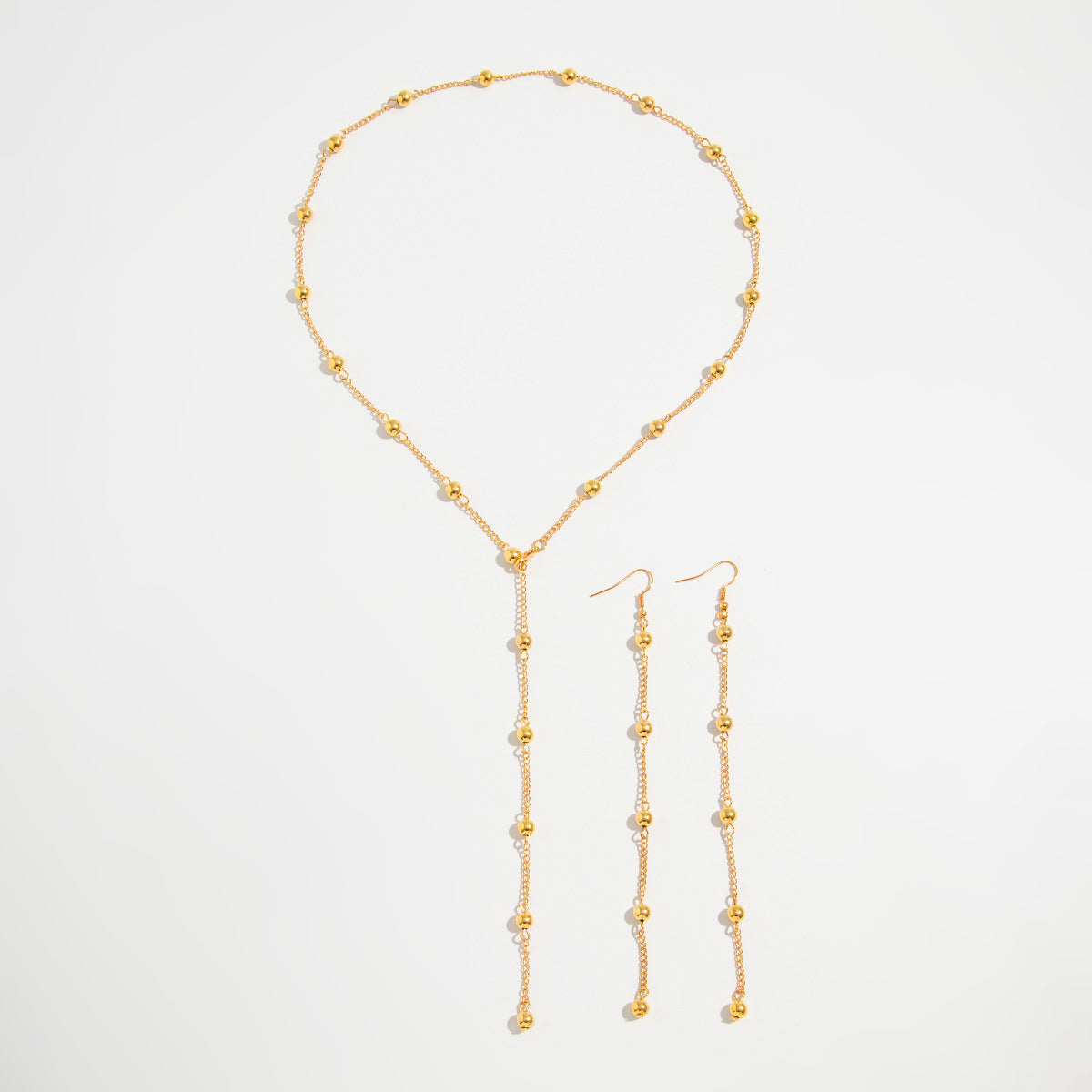 Kalista Gothic Beaded Cross Necklace - Gold [2OYRMON8]