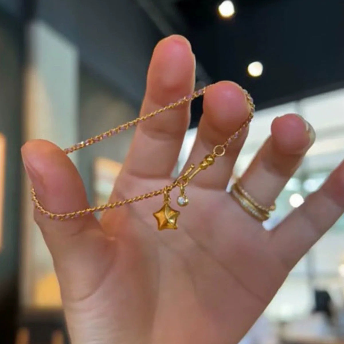 Harlo Celestial Charm Bracelet - Star Pendant Bracelet