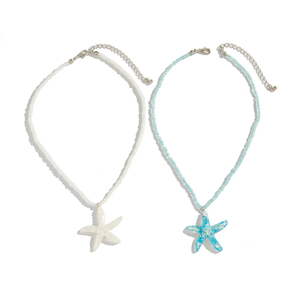 Korina Starfish Layered Necklace Set - 2-Piece Set
