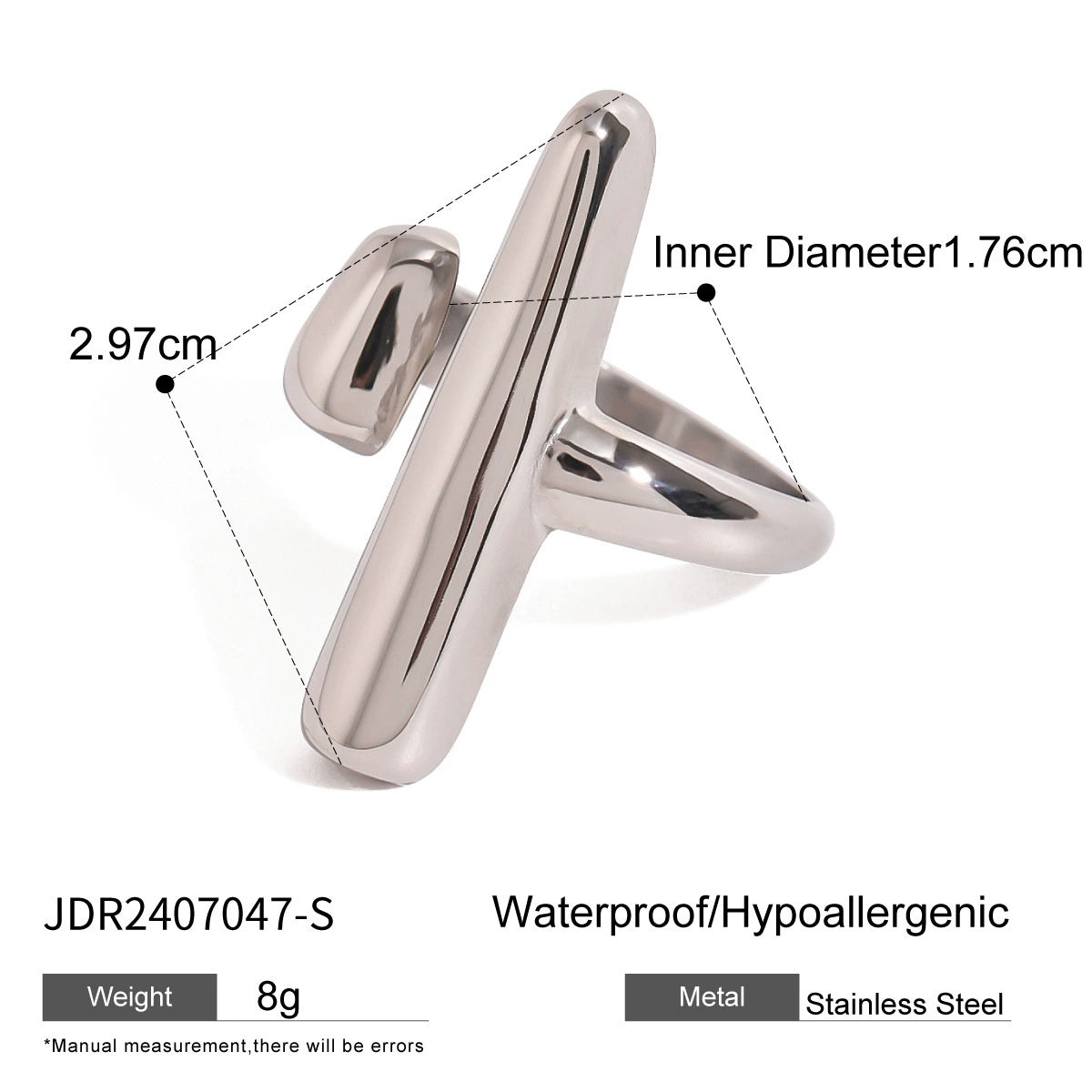 Adaia Sculptural Open Ring - Smooth Variant [89LZFERW]