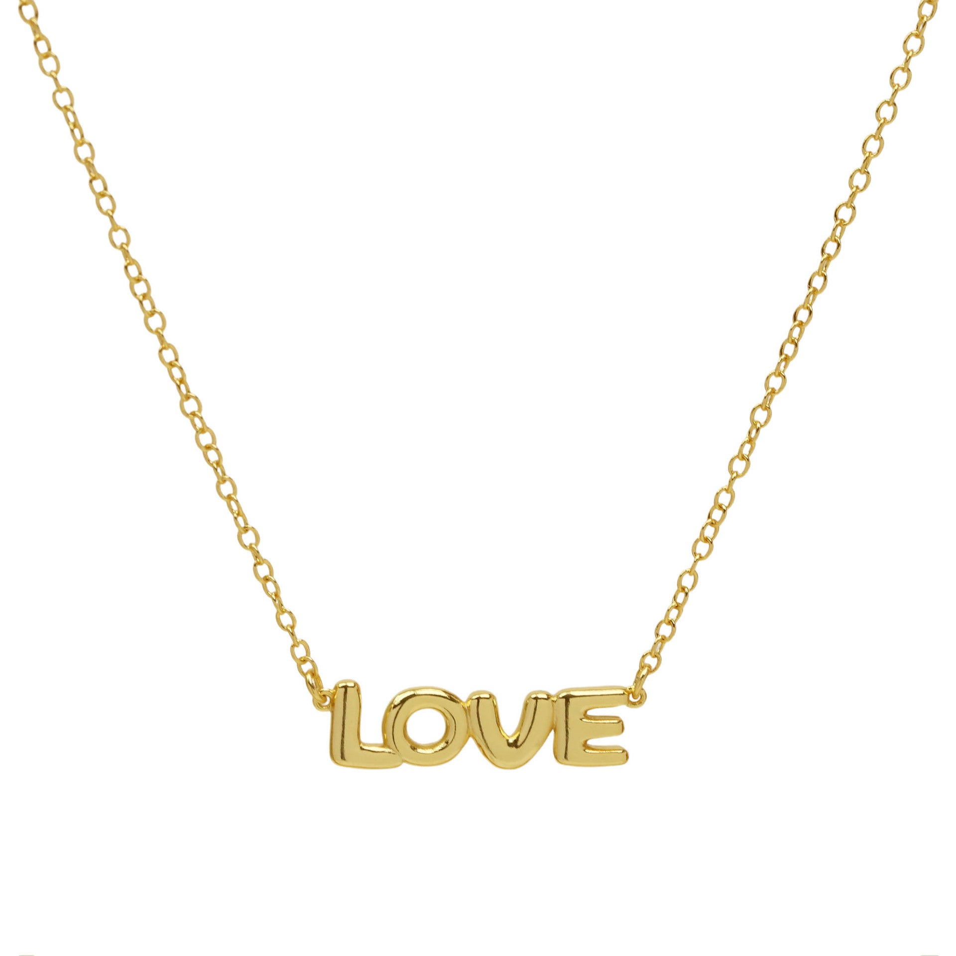 Mercedez Bubble LOVE XOXO Necklace - Rose Gold Finish [ZEAPCQW6]