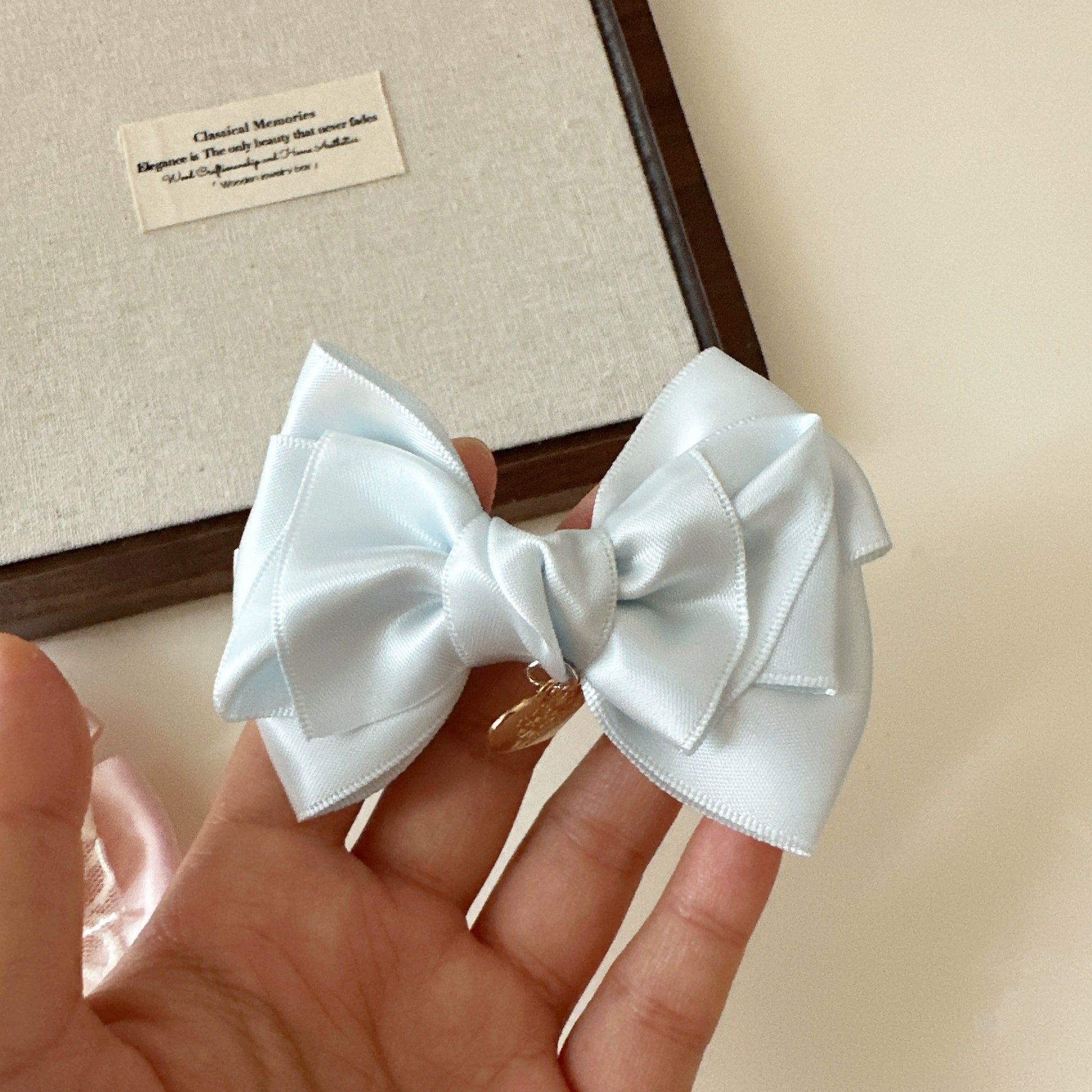Rayleigh Lace Bow Hair Clip - Blue [Z9DB0AVT]