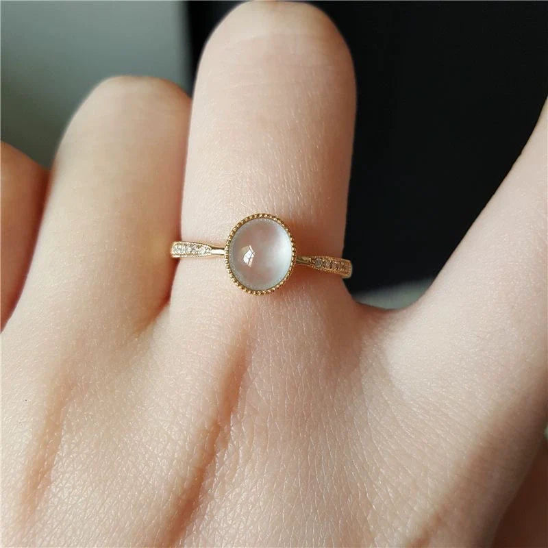 Xaria Icy Chalcedony Ring - Icy Transparent Ring (Adjustable)