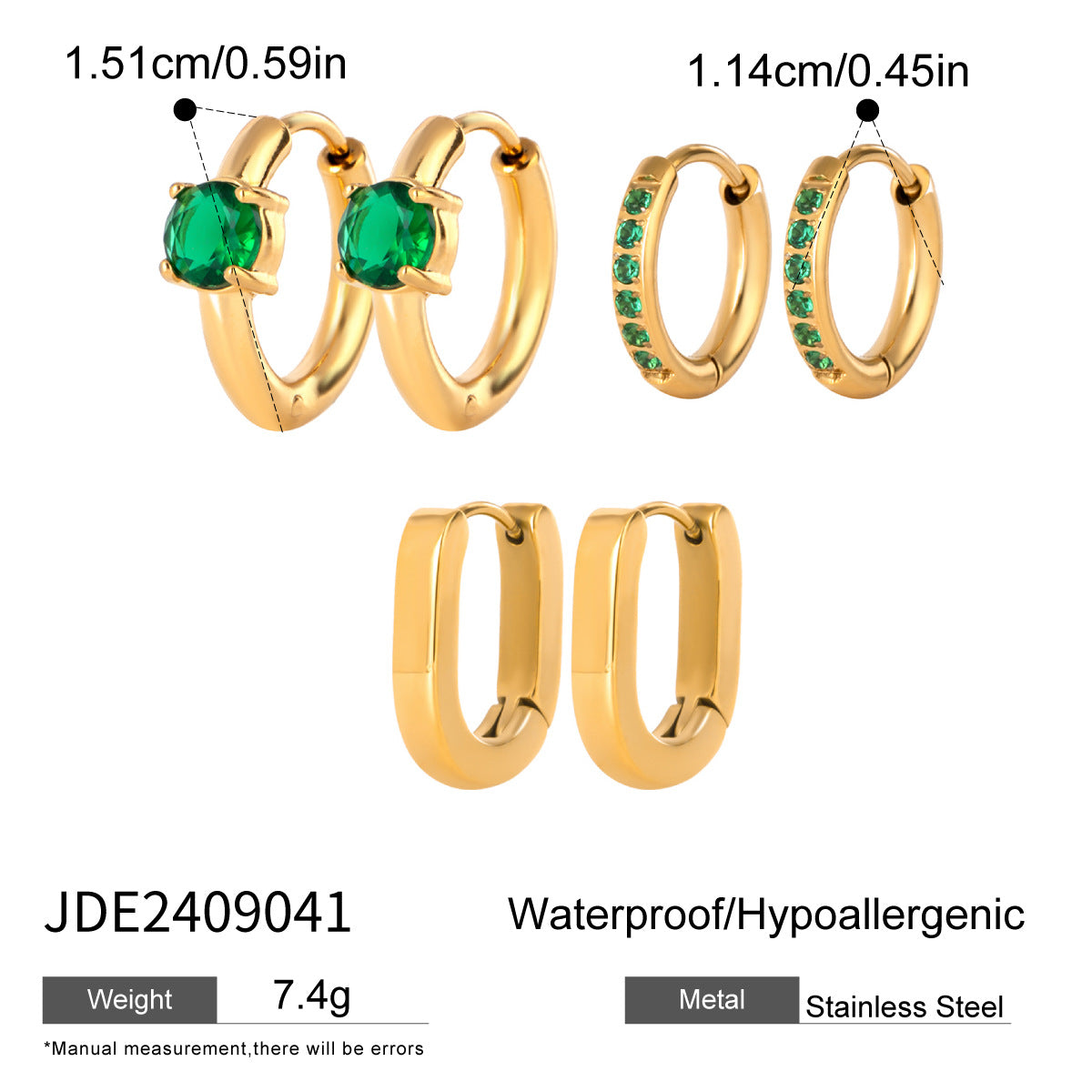 Kaiah Three-Pair Earring Set - JDE2409041 [GJ0QWCNK]