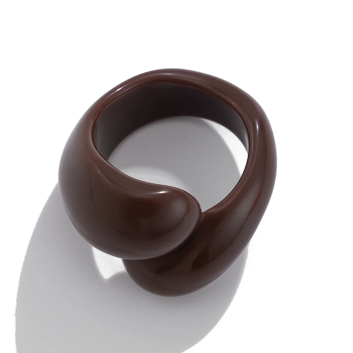 Kyli Candy Waterdrop Ring - Brown