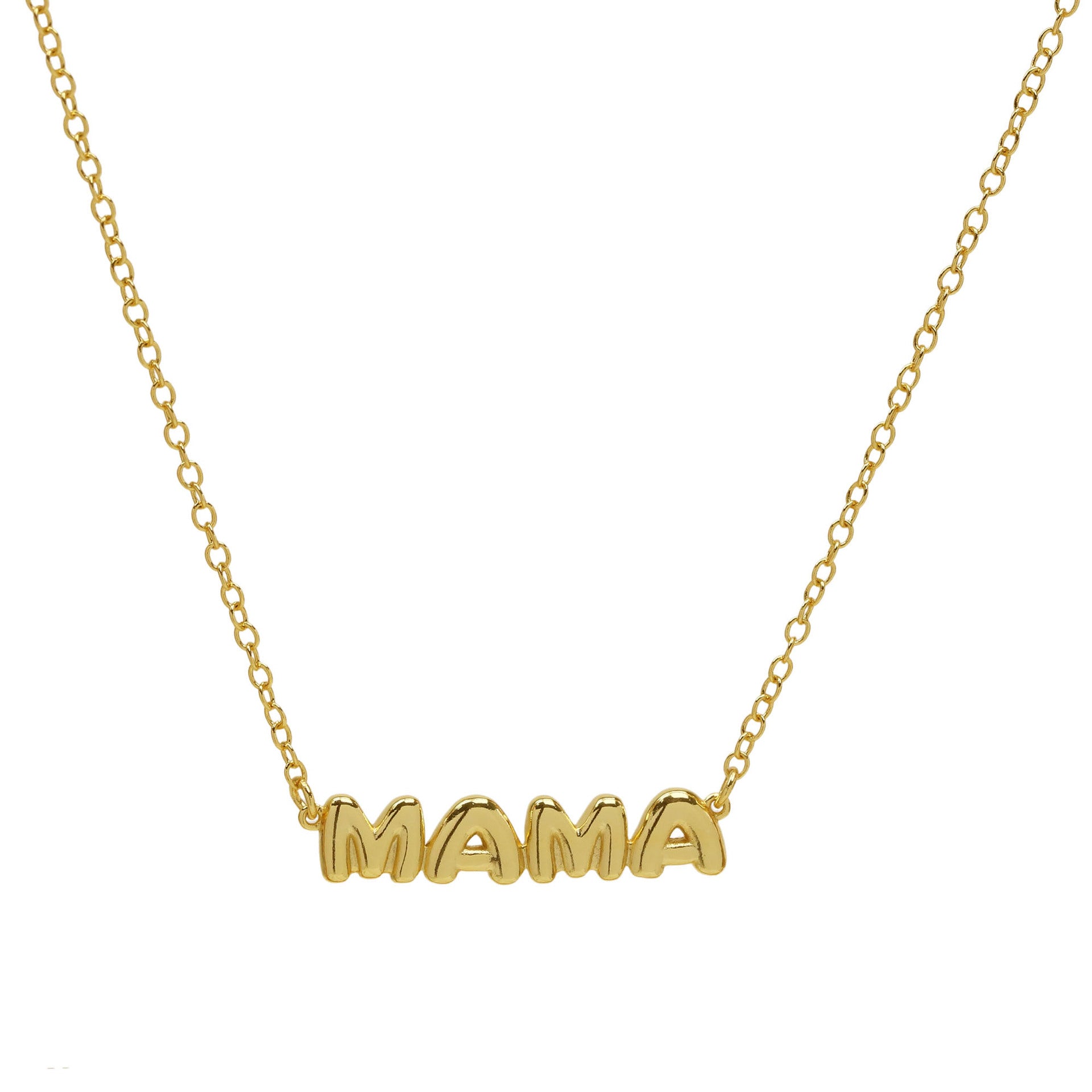 Mercedez Bubble LOVE XOXO Necklace - Warm Gold Finish [TUQEY702]
