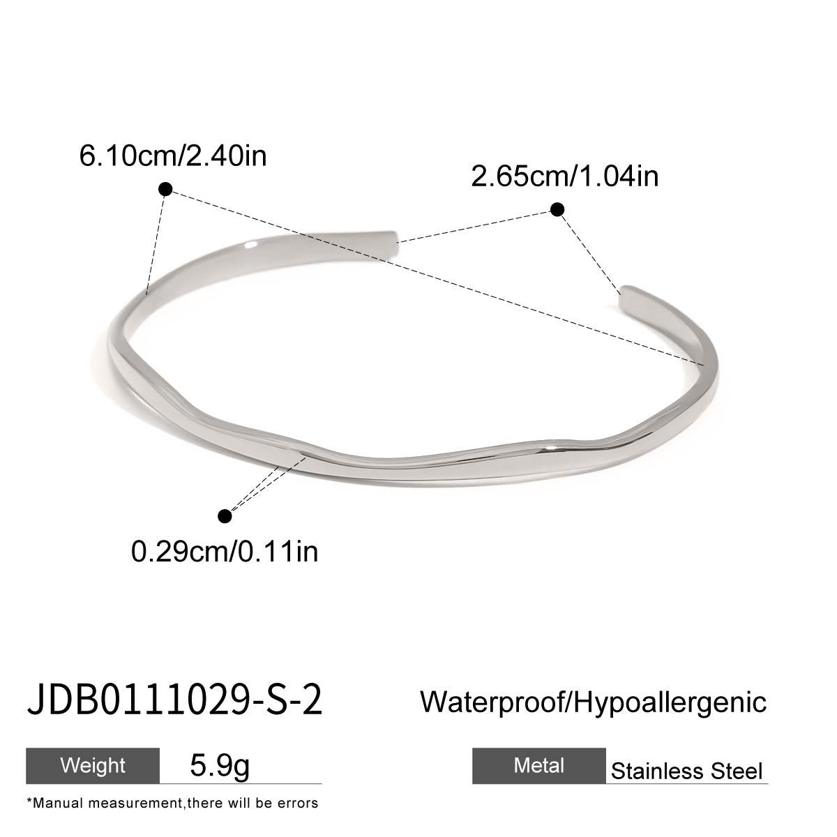 Indy Sleek Bangle Bracelet - JDB0111029-S-2 [AAYI6HSN]