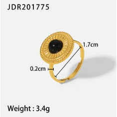 Mackayla Black Agate Ring Set - JDR201775 [67LYWF2Z]