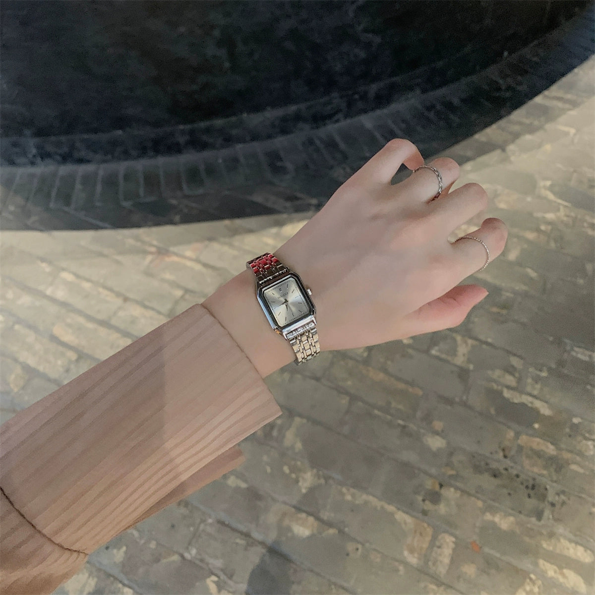 Maryella Elegant Square Watch - White [8IOY3GJI]