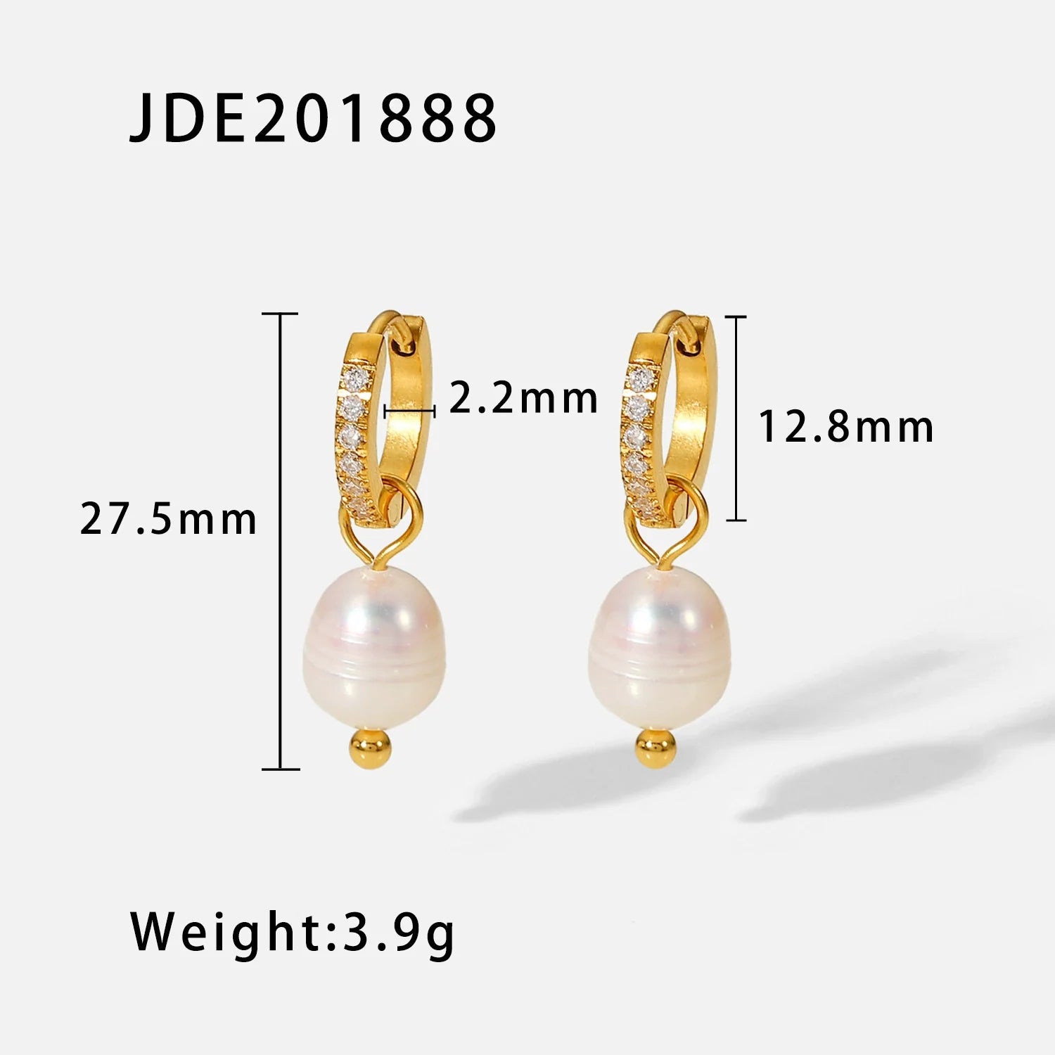 Marygrace 18K Gold Pearl Earrings - JDE201888