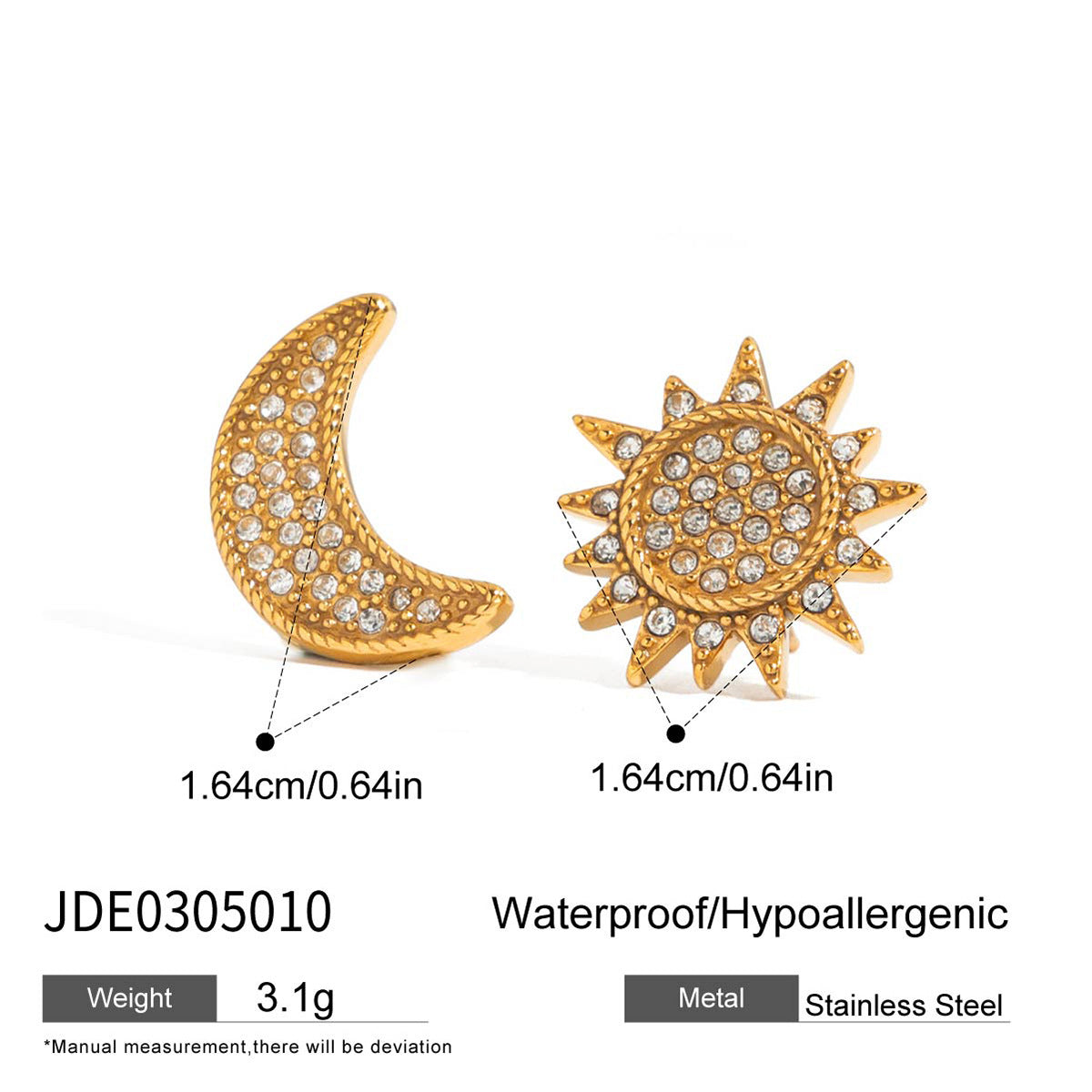 Skylie Rhinestone Sun Hoops - Product Code 010 [K4P5GHL0]