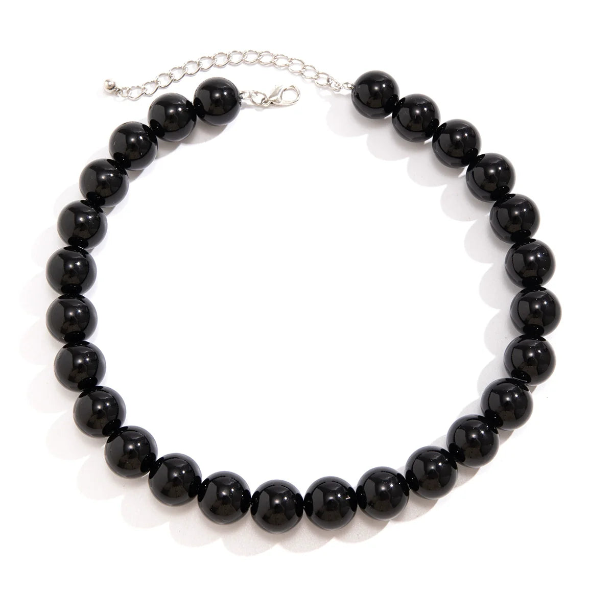 Jaydah Acrylic Bead Necklace - Black Necklace