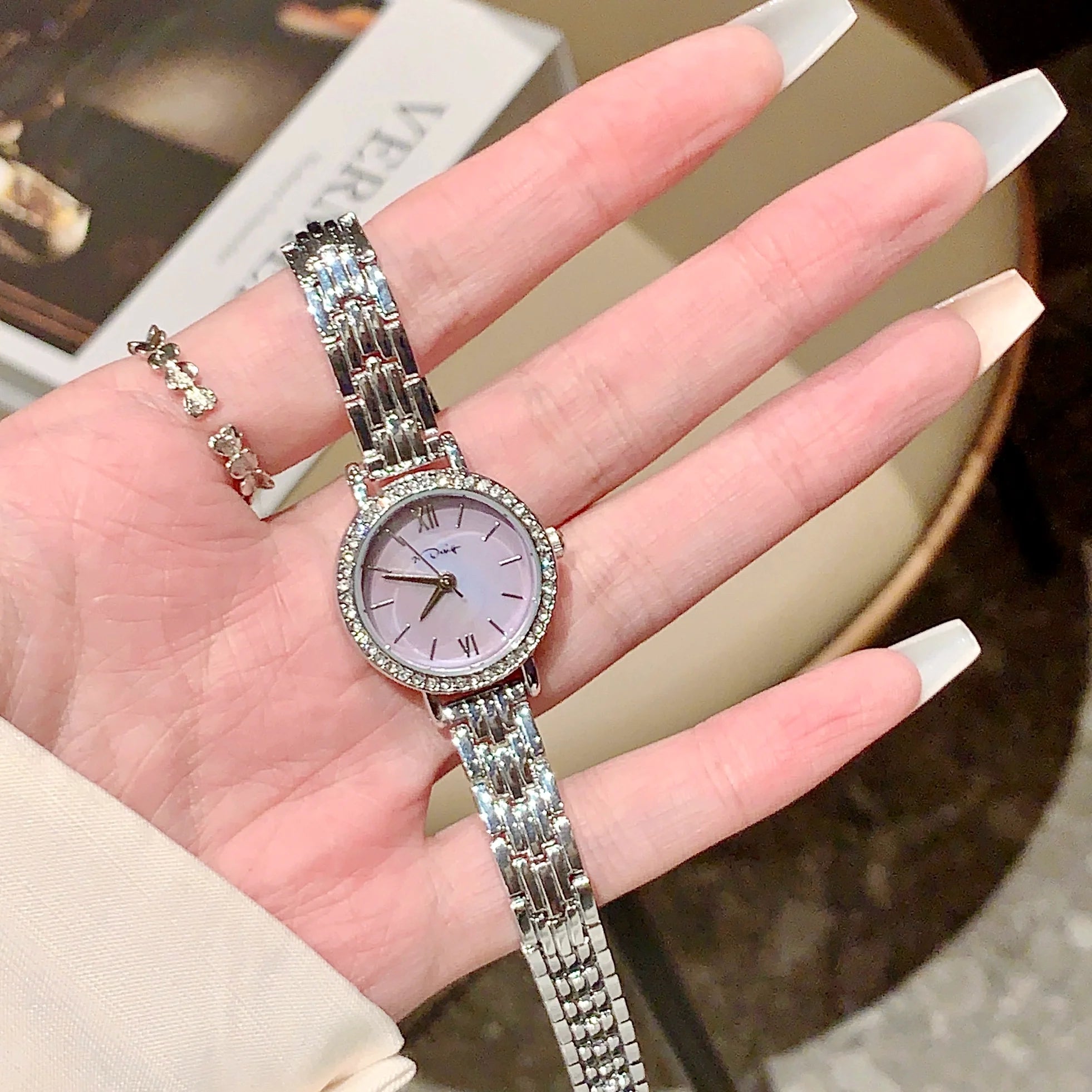 Kristy Sparkle Bracelet Watch - Purple Dial
