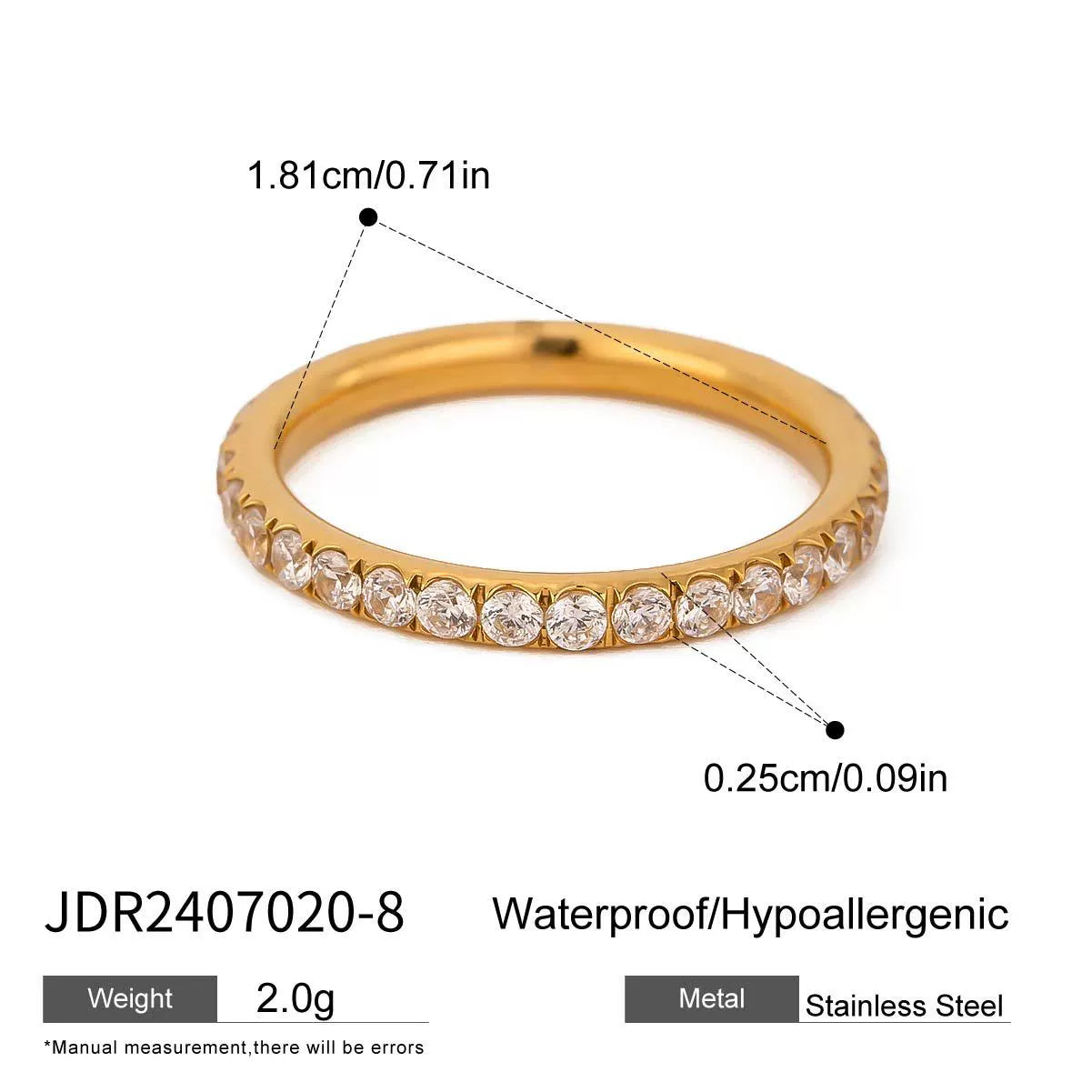 Shaindy Luxe Zircon Rings - JDR2407020-8 [CTMAP94B]
