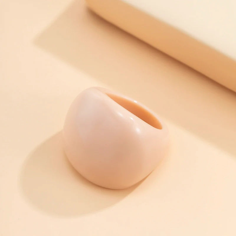 Lanaya Colorful Resin Ring - Earth Pink