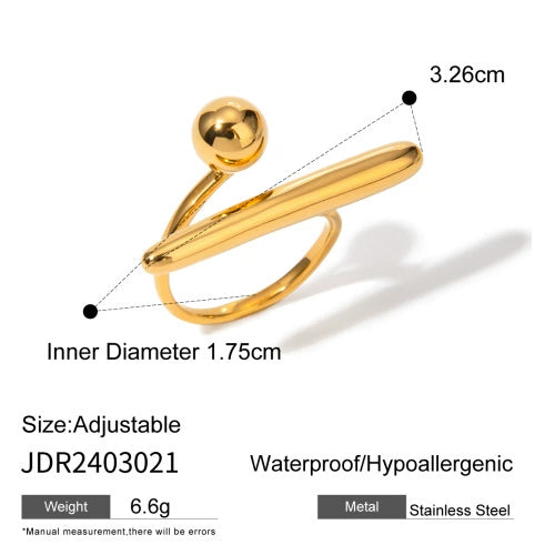 Regan Gold Titanium Ring - JDR2403021 [76C73A3S]