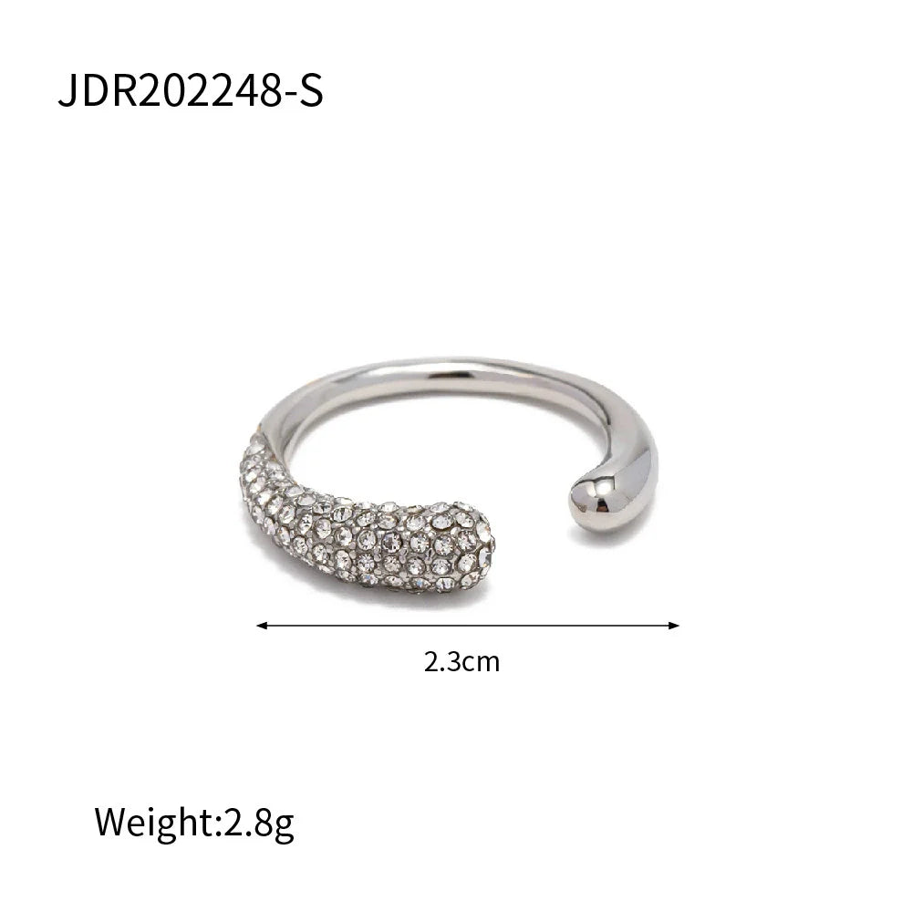 Aasiyah Delicate Zircon Ring - JDR202248-S