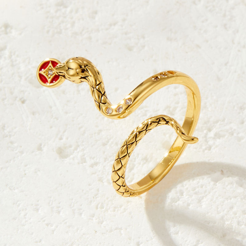 Huxley Serpentine Open Ring - R15948T028 [IYELSNBR]