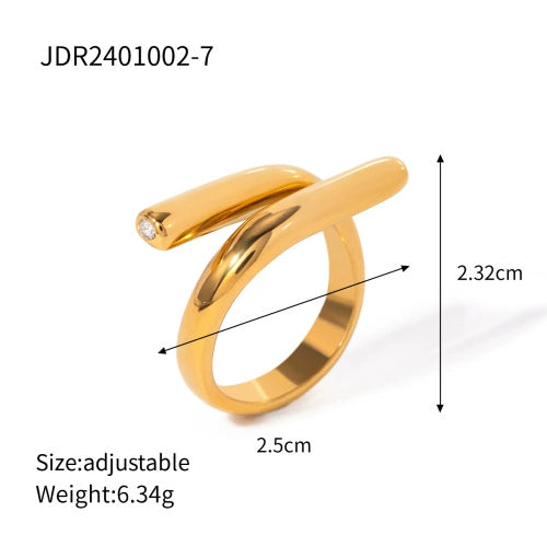 Regan Gold Titanium Ring - JDR2401002 [SU1PEF5P]
