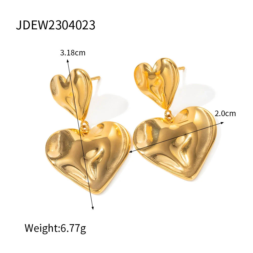 Ryder Gold Hammered Studs - JDEW2304023