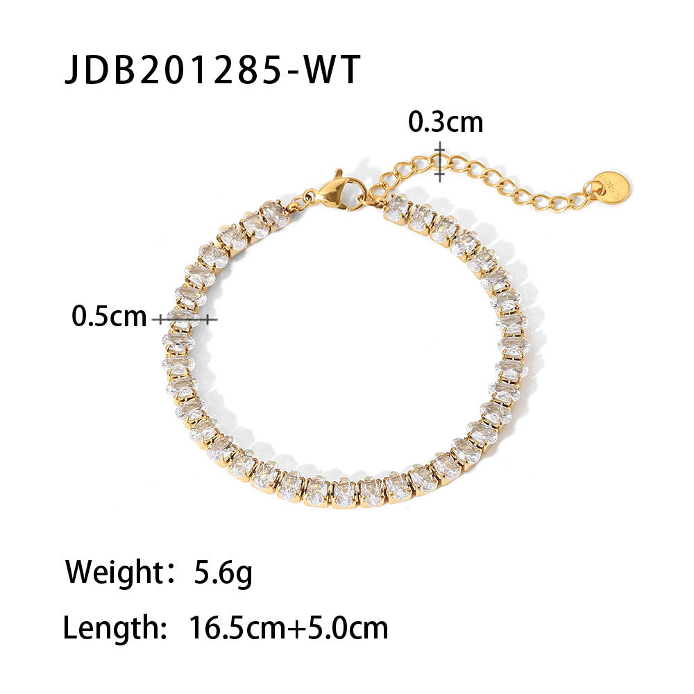 Iyla Sparkling Zircon Bracelet - JDB201285-WT [O0MNO7XZ]
