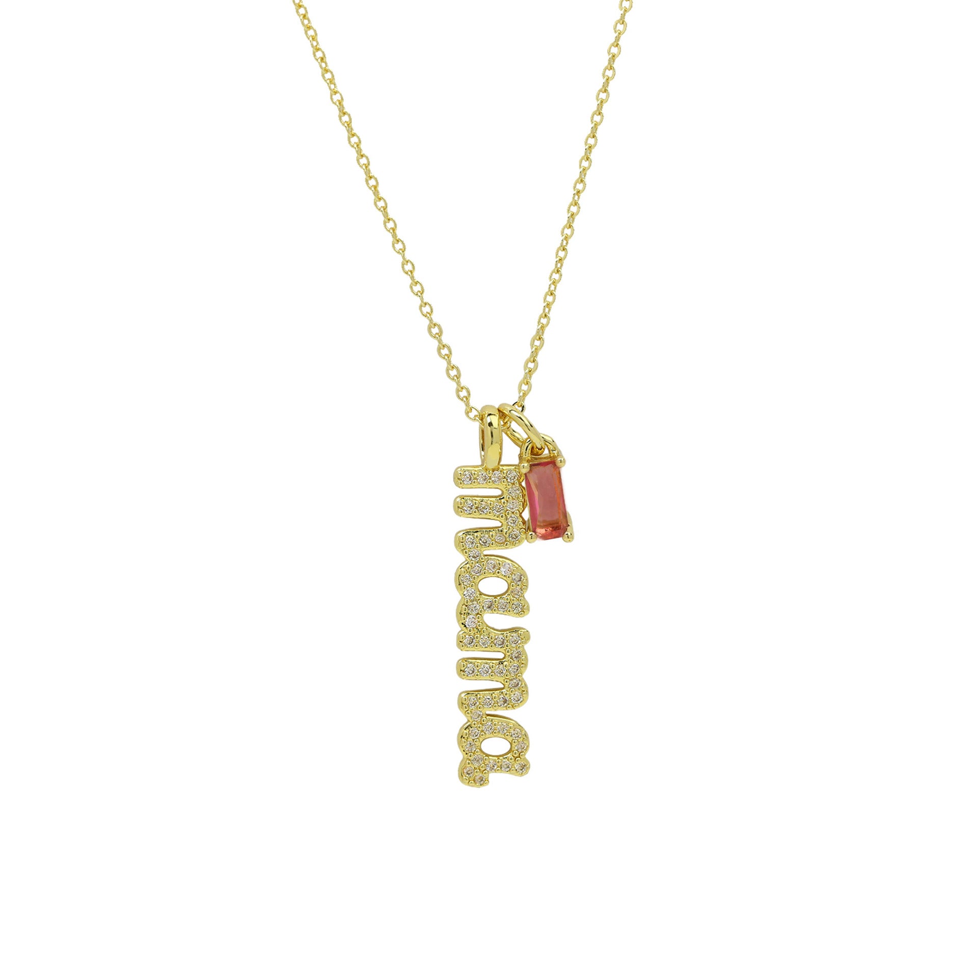 Alayjah Mama Birthstone Necklace - July Birthstone Necklace [FC08AS1H]