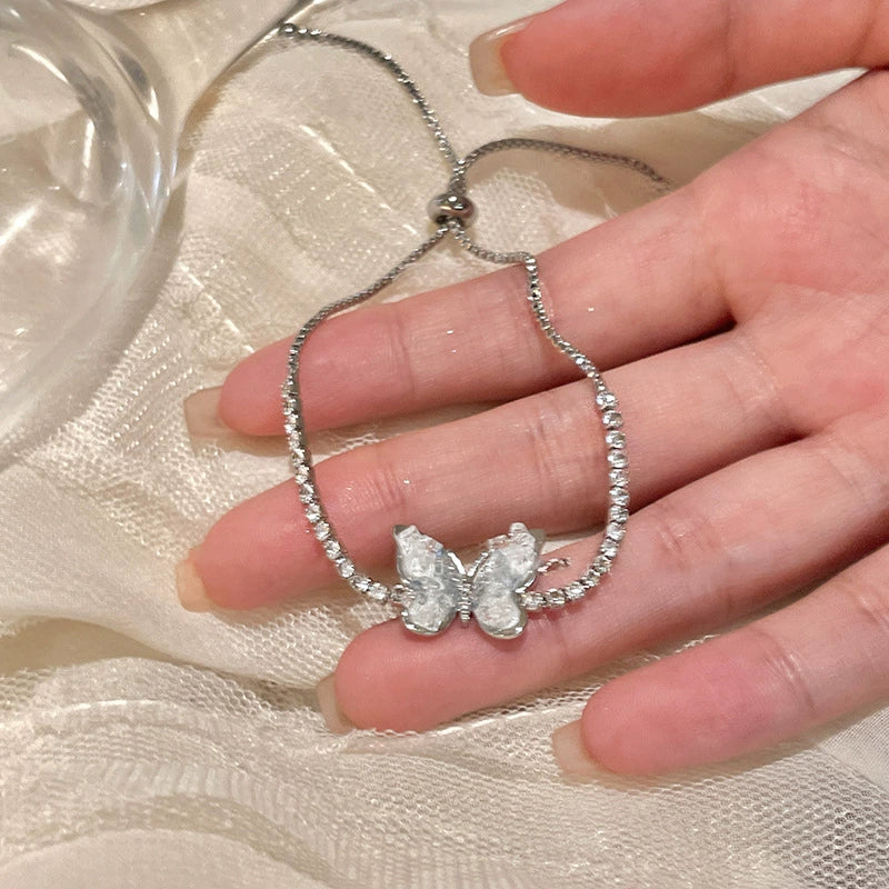 Murphy Crystal Butterfly Bracelet - Baby Blue Crystal Butterfly Bracelet [OKCVS4CB]