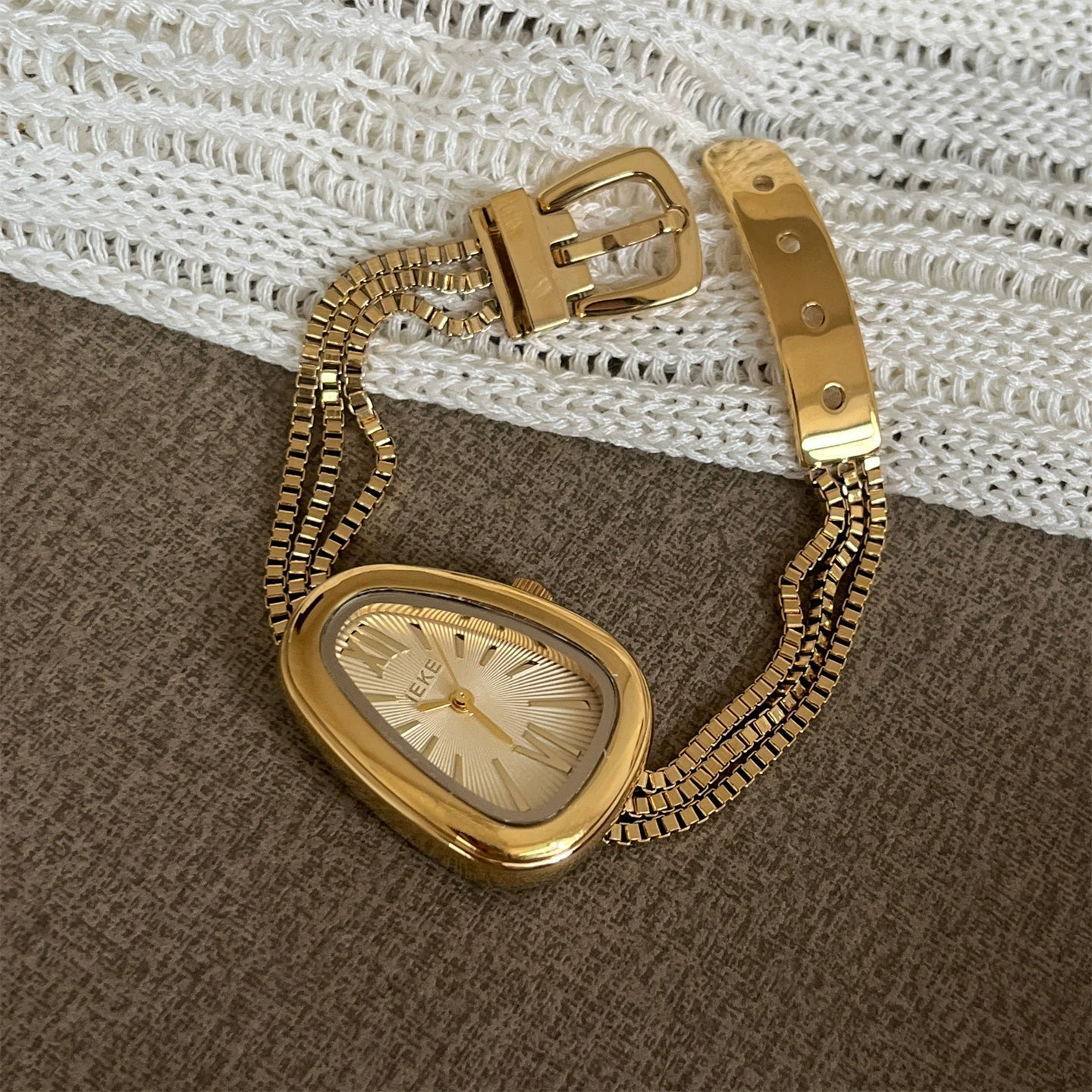 Verity Serpent Bracelet Watch - Gold Band Gold Face [KHBFZQK6]