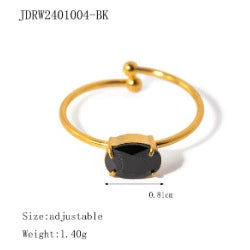 Mackayla Black Agate Ring Set - JDRW2401004-BK [BC2EZEHJ]