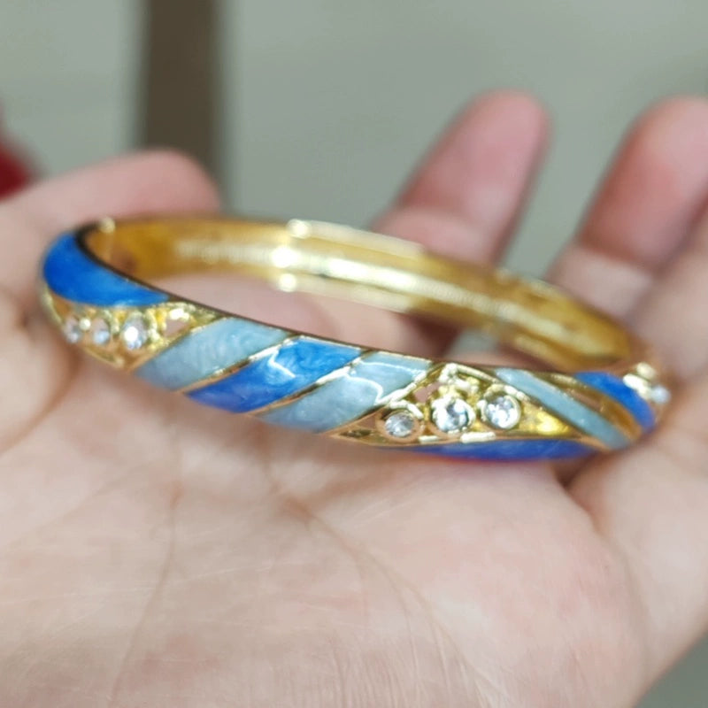 Kayci Enamel Glaze Bangle - Lake Blue [IUFQG7CO]