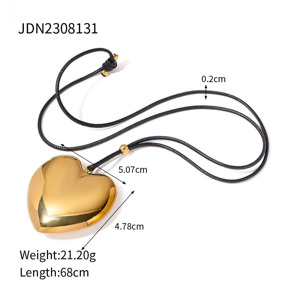 Aurianna Gold Heart Necklace - JDN2308131