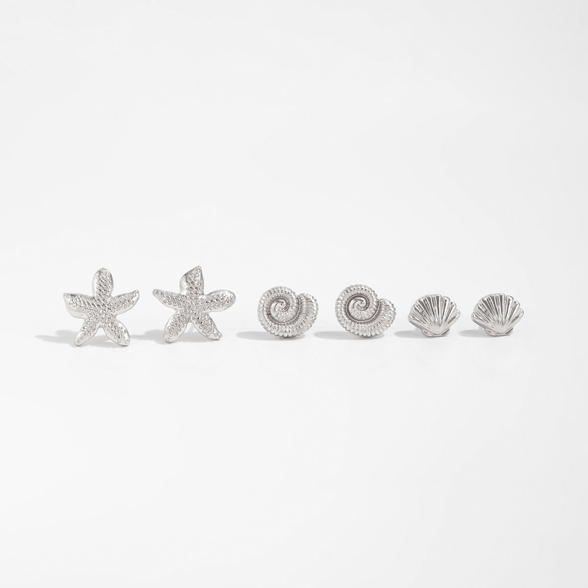 Shana Ocean Charm Earring Set - Silver [LV0LKRYM]