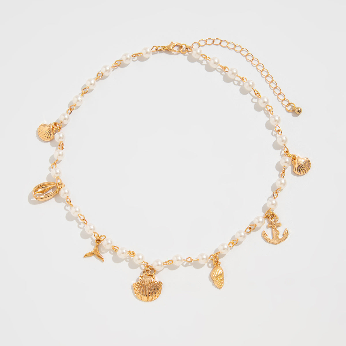 Luciana Layered Pendant Necklace - Gold Irregular Pendant [YMJ3TNVH]