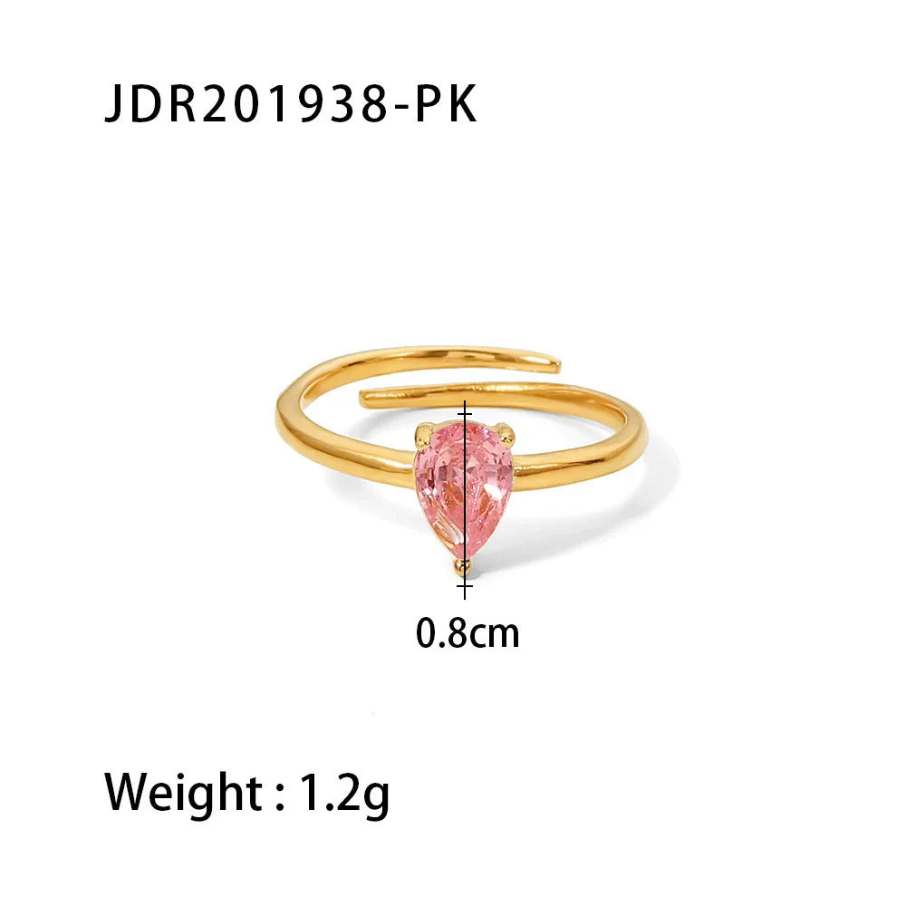 Heavenlee Elegant Zircon Rings - JDR201938-PK