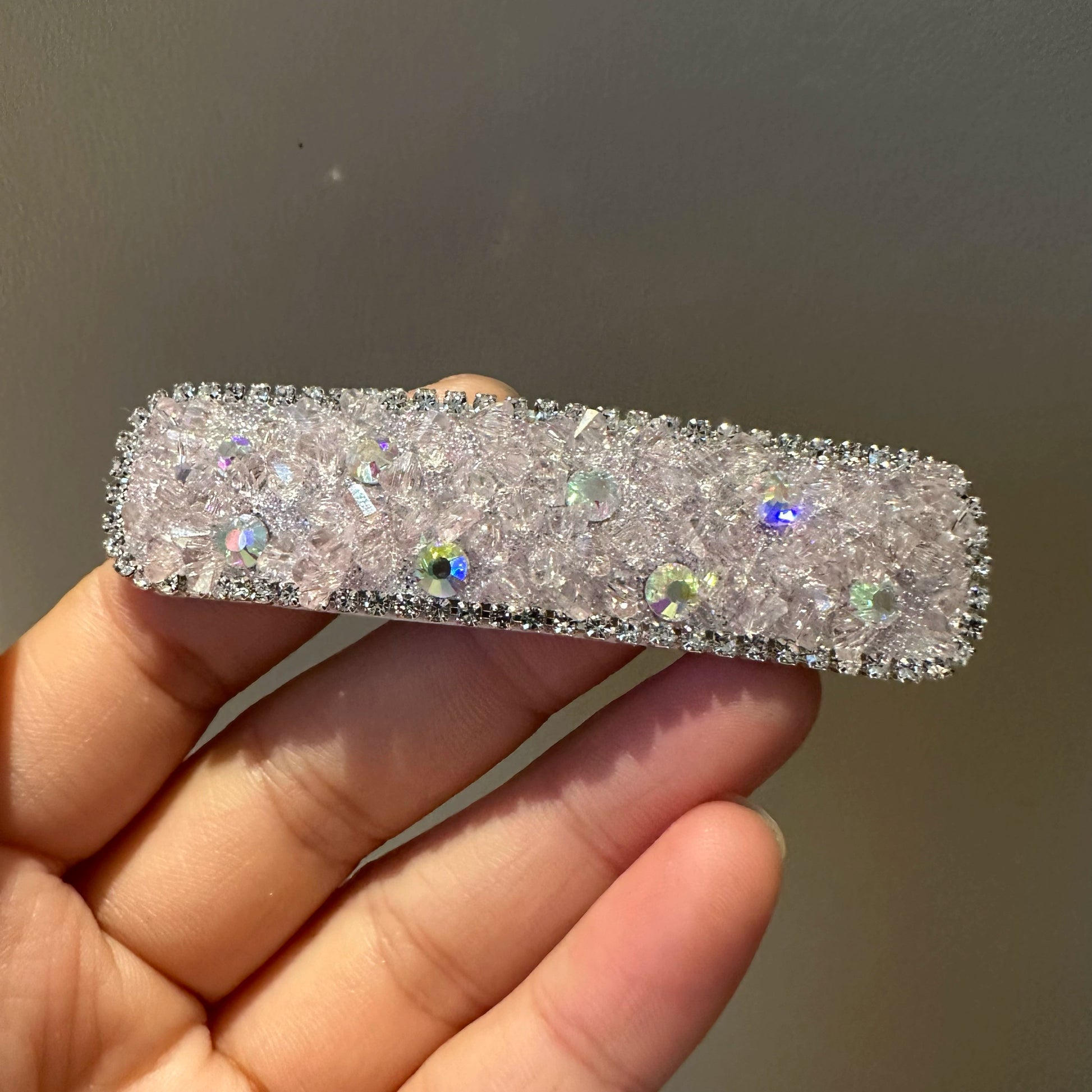 Lianne Crystal Square Hair Clip - Pink Single [WEGUAY77]