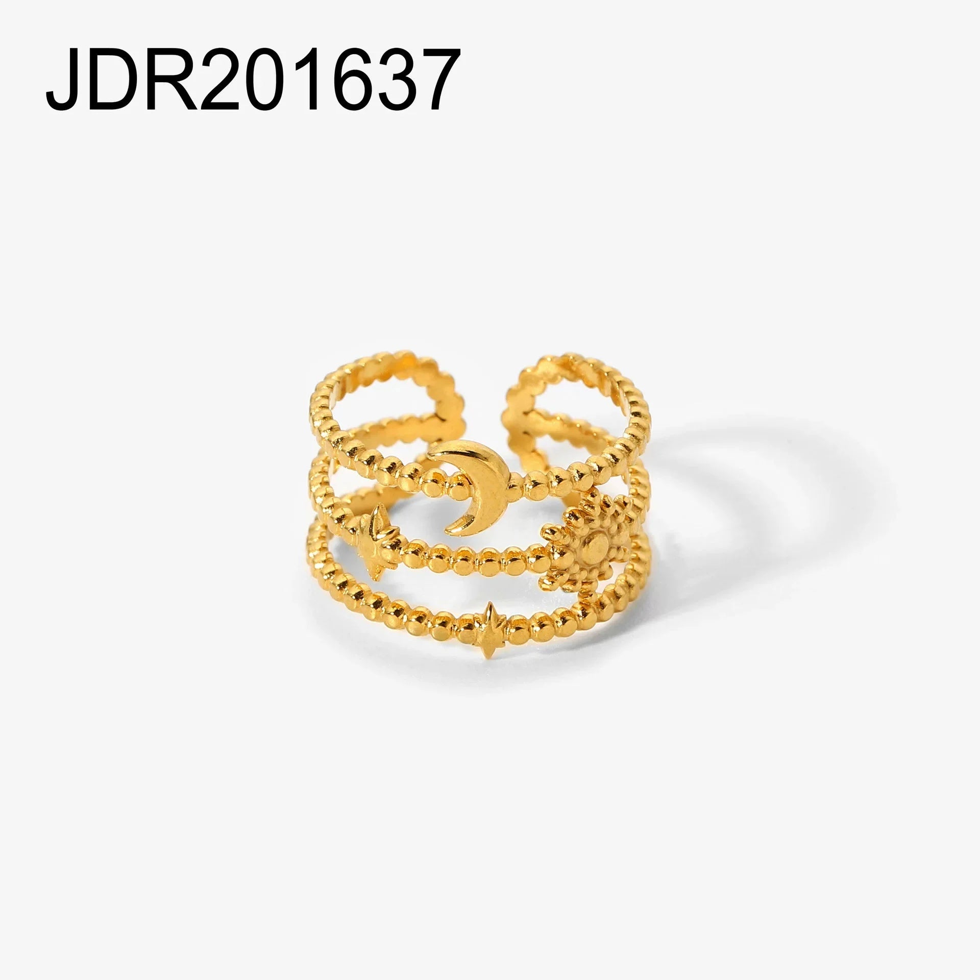 Kendyll Geometric Open Ring - Wavy Criss-Cross Ring