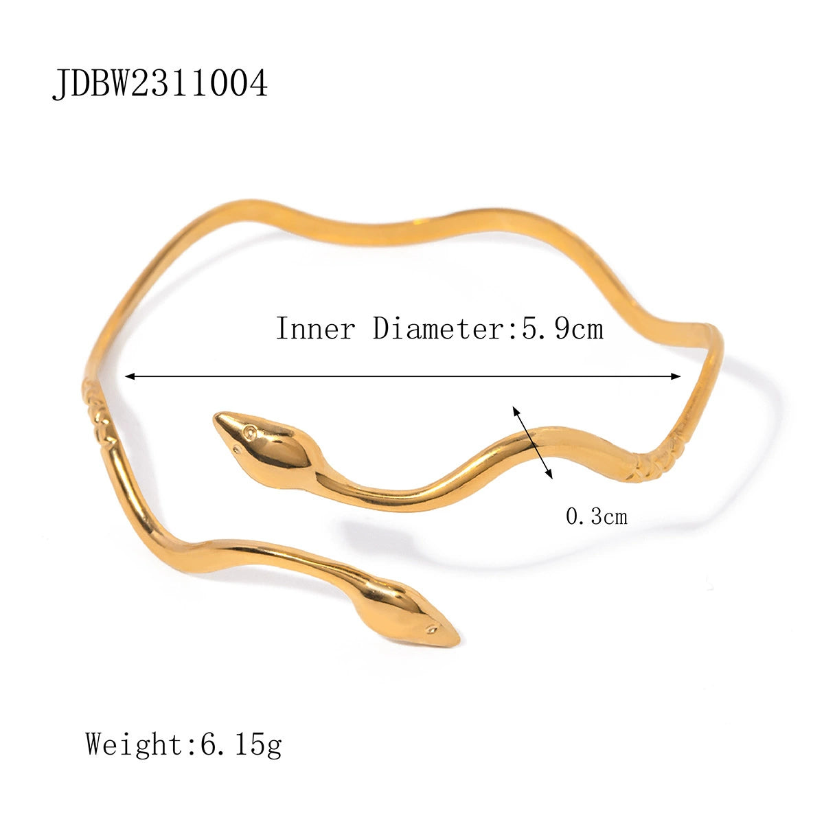 Jayde Minimal Gold Chain Bracelet - SKU: JDBW2311004 [0QBRD6QH]
