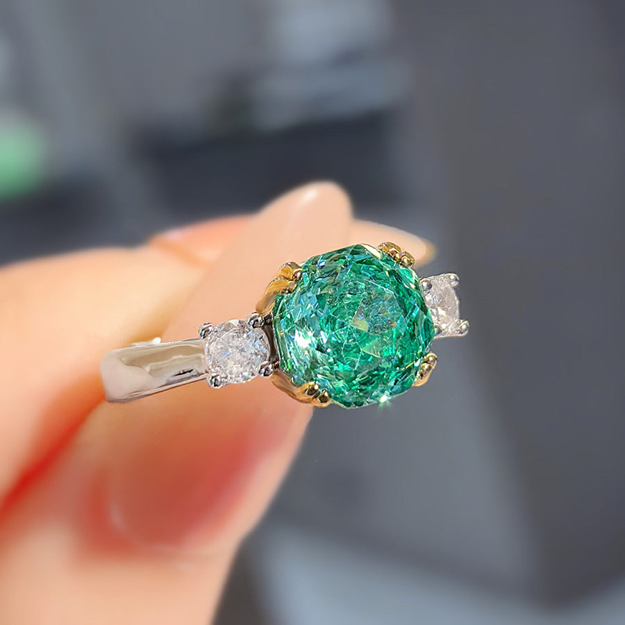 Madelyne Radiant Octagonal Set - Paraiba Ring [HC5S48Y9]