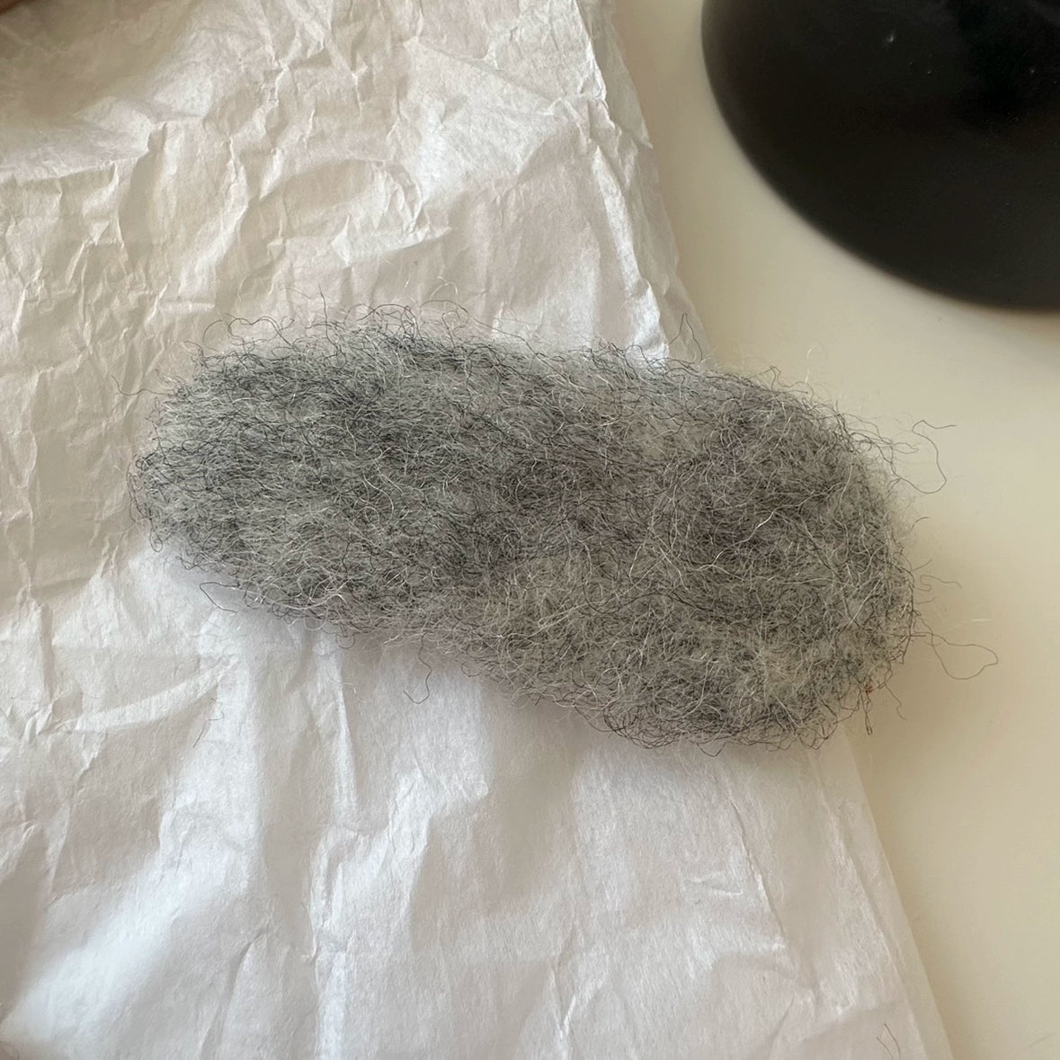 Karalynn Woolen Waterdrop Hair Clip - Light Gray [MZ6MHYSM]