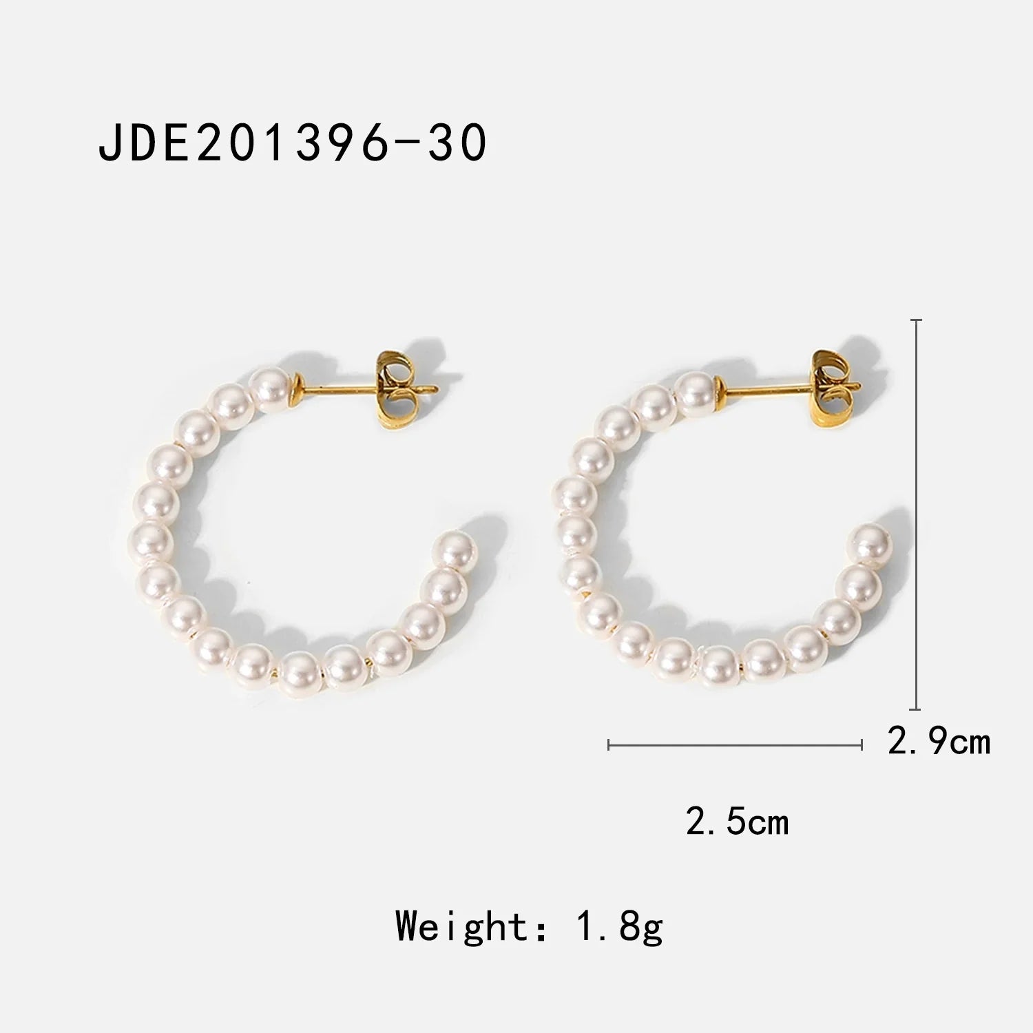Anevay C-Shape Pearl Hoops - JDE201396-30