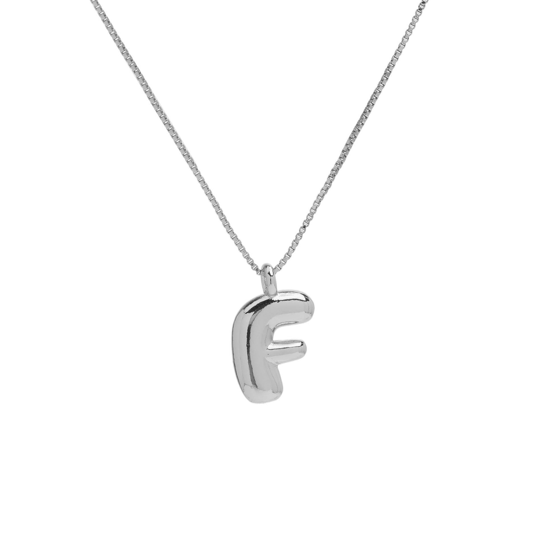 Jesenia Bubble Initial Necklace - Letter F [Z1AIGAKJ]