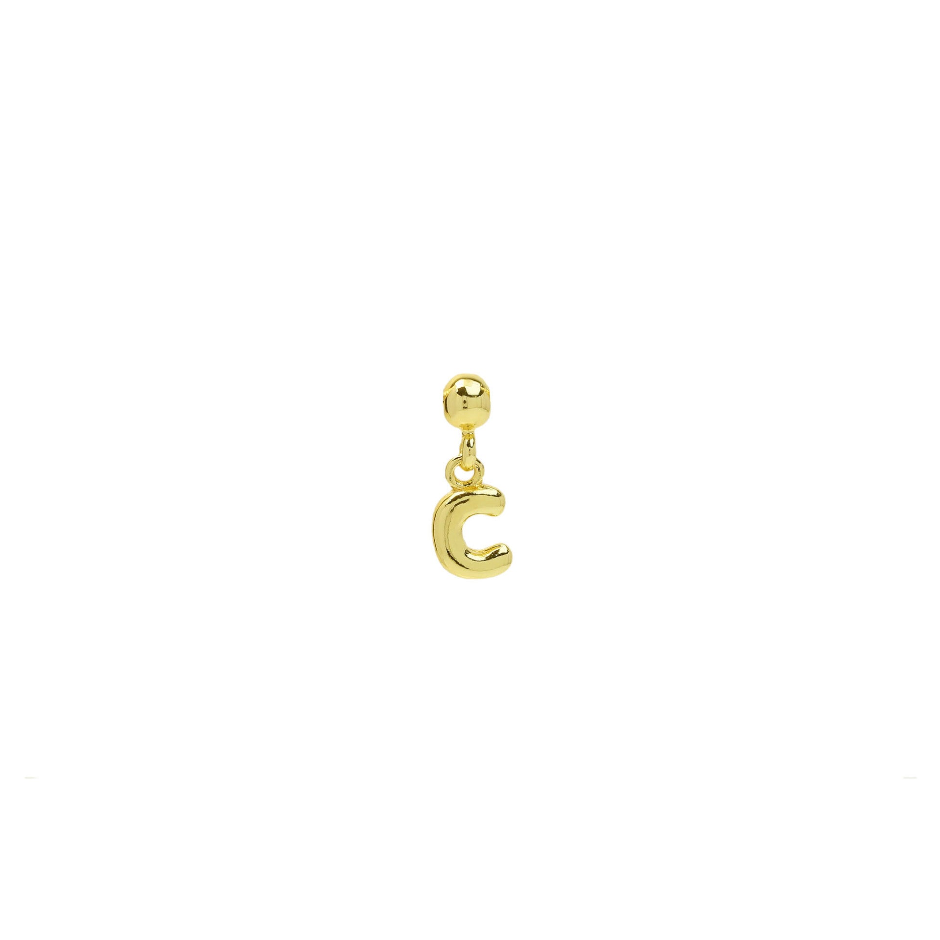 Yana Gold Bubble Initial Necklace - Gold Bubble Letter C Necklace [PA6Q3TYO]
